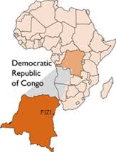 Map of Congo showing Fizi- my home district