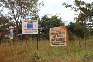 Signs as we enter Nyarugusu refugee camp